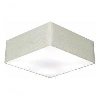 Plafon Quadrado Md-3002 Cúpula Em Tecido 15/50x50cm Rústico Cinza - Bivolt - 3