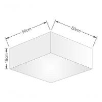 Plafon Quadrado Md-3002 Cúpula Em Tecido 15/50x50cm Rústico Cinza - Bivolt - 4