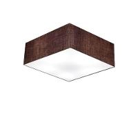 Plafon Quadrado Md-3001 Cúpula Em Tecido 12/35x35cm Café - Bivolt - 1
