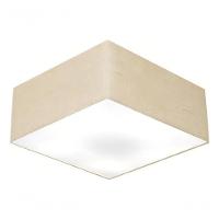 Plafon Quadrado Md-3000 Cúpula Em Tecido 12/25x25cm Rústico Bege - Bivolt - 3