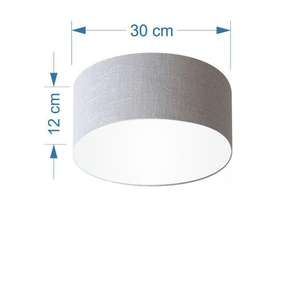 Plafon Para Sala Cilíndrico Sl-3010 Cúpula Cor Cinza - 2