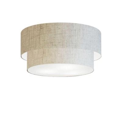 Plafon Para Sala Cilíndrico Sl-3017 Cúpula Cor Rústico Bege