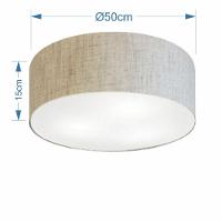 Plafon Para Sala Cilíndrico Sl-3014 Cúpula Cor Rústico Bege - 2