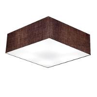 Plafon Quadrado Md-3052 Cúpula Em Tecido 15/60x60cm Café - Bivolt - 1