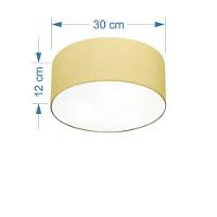Plafon Para Sala Cilíndrico Sl-3010 Cúpula Cor Algodão Crú - 2