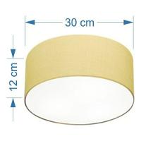 Plafon Para Sala Cilíndrico Sl-3010 Cúpula Cor Algodão Crú - 4
