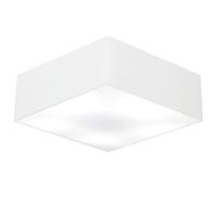 Plafon Quadrado Md-3059 Cúpula Em Tecido 15/80x80cm Branco - Bivolt - 1
