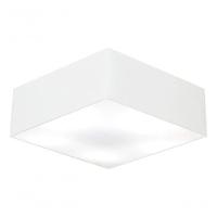 Plafon Quadrado Md-3059 Cúpula Em Tecido 15/80x80cm Branco - Bivolt - 3