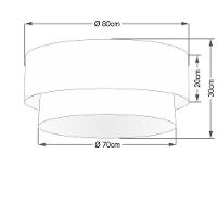 Plafon Para Quarto Cilíndrico Sq-3065 Cúpula Cor Azul Turquesa Branco - 2