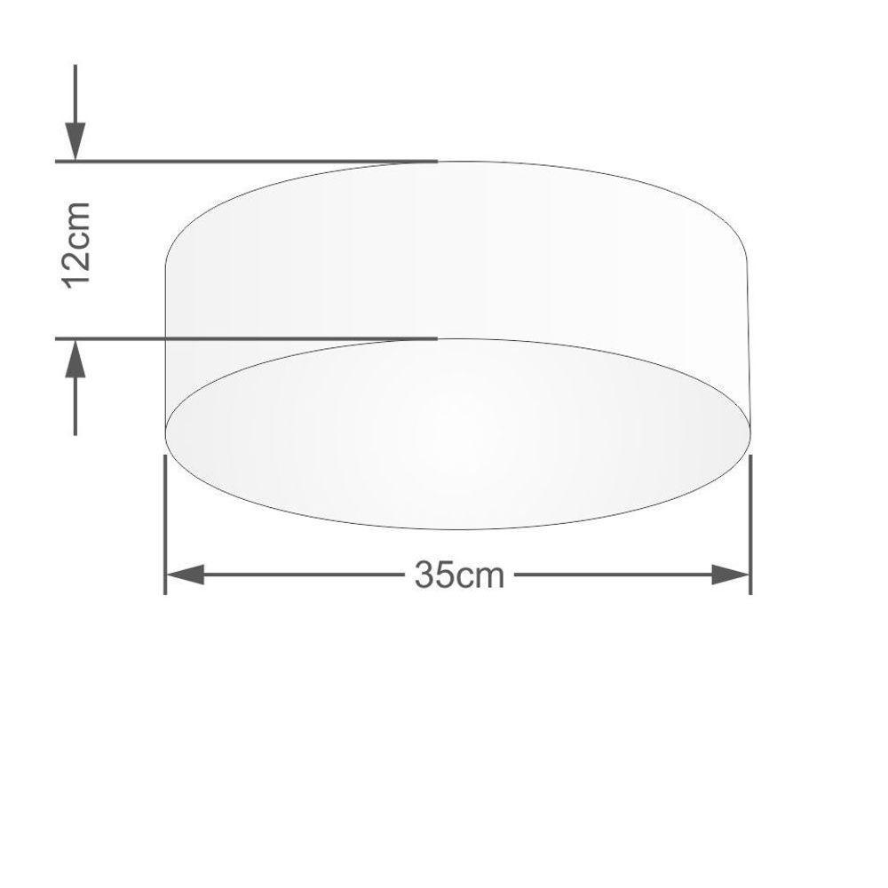 Plafon Para Quarto Cilíndrico Sq-3046 Cúpula Cor Rústico Bege - 2