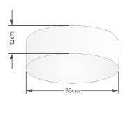 Plafon Para Quarto Cilíndrico Sq-3046 Cúpula Cor Rústico Bege - 2