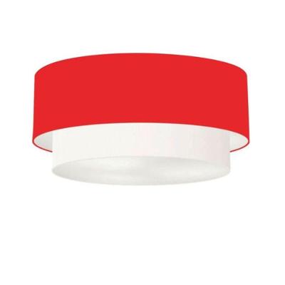 Plafon Para Sala Cilíndrico Sl-3021 Cúpula Cor Vermelho Branco