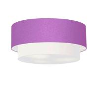 Plafon Para Quarto Cilíndrico Sq-3065 Cúpula Cor Lilás Branco - 1