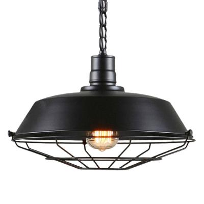Luminária Pendente Estilo Loft Vintage Industrial Retrô De Ferro Pendurada No Teto Cor Do Corpo Black