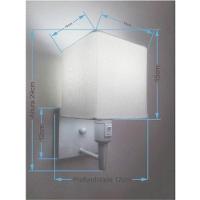 Arandela Quadrada Vivare Md-2019 Base Branco Com Interruptor Cúpula Em Tecido - Bivolt Branco-branco 127-220v - 2