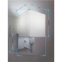 Arandela Quadrada Vivare Md-2019 Base Branco Com Interruptor Cúpula Em Tecido - Bivolt Branco-branco 127-220v - 4