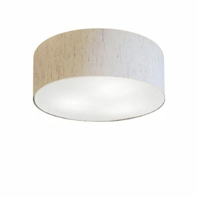 Plafon Para Quarto Cilíndrico Sq-3046 Cúpula Cor Linho Bege