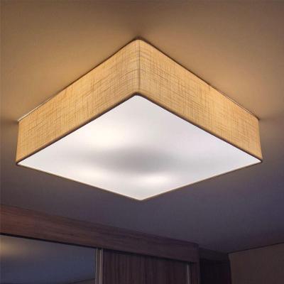 Plafon Para Sala De Tv Quadrado Tv-3051 Cúpula Cor Palha