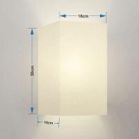 Arandela Retangular Retro Vivare Md-2029 Cúpula Em Tecido 18x10x30cm - Bivolt Branco 127-220v - 1