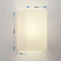 Arandela Retangular Retro Vivare Md-2029 Cúpula Em Tecido 18x10x30cm - Bivolt Branco 127-220v