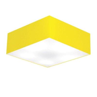 Plafon Quadrado Vivare Md-3002 Cúpula Em Tecido 15/50x50cm - Bivolt Amarelo-único 127/220v