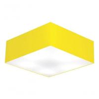 Plafon Quadrado Vivare Md-3002 Cúpula Em Tecido 15/50x50cm - Bivolt Amarelo-único 127/220v - 3