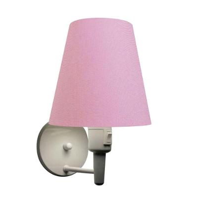 Plafon Quadrado Vivare Md-3001 Cúpula Em Tecido 12/35x35cm - Bivolt Branco-rosa-bebê 110v/220v