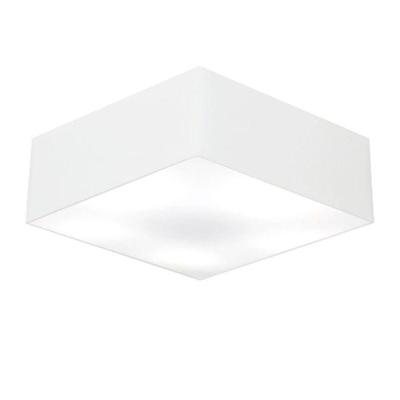 Plafon Quadrado Vivare Md-3002 Cúpula Em Tecido 15/50x50cm - Bivolt Branca 127/220v