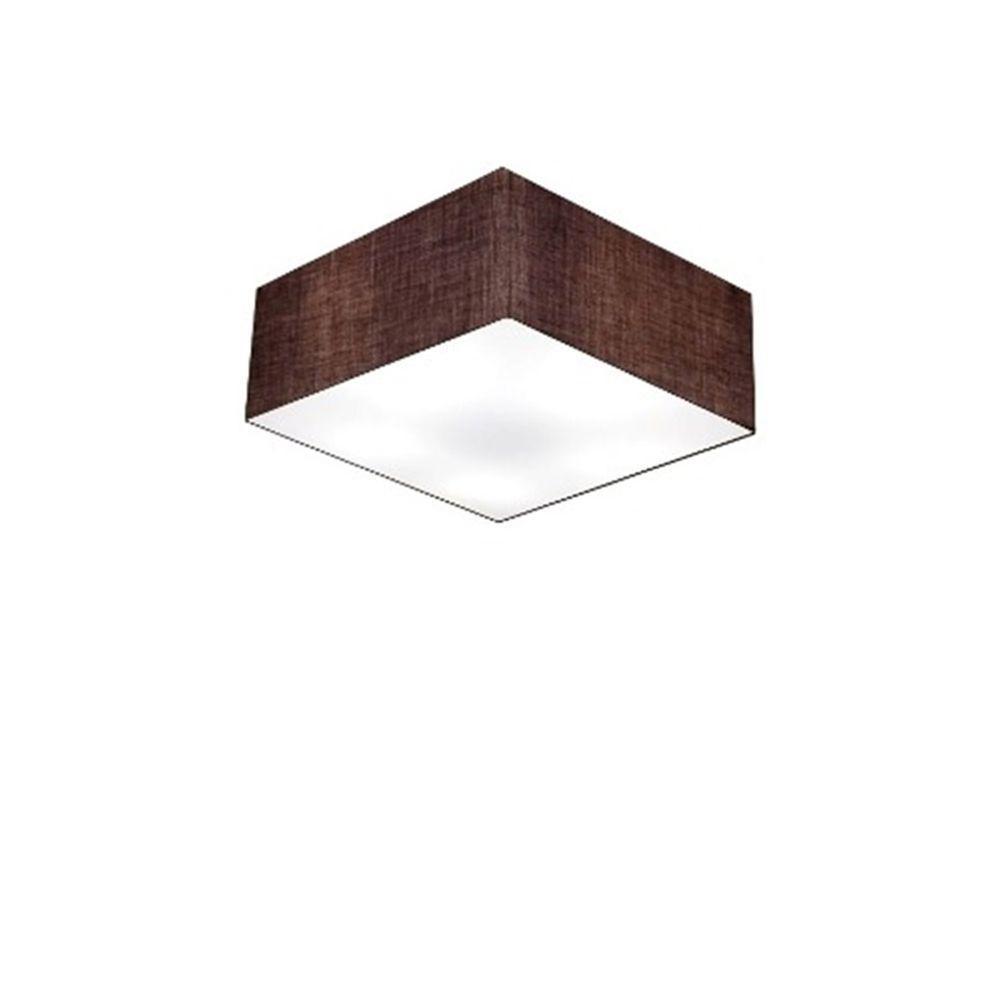 Plafon Quadrado Vivare Md-3000 Cúpula Em Tecido 12/25x25cm - Bivolt Café 127/220v - 1