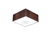 Plafon Quadrado Vivare Md-3000 Cúpula Em Tecido 12/25x25cm - Bivolt Café 127/220v - 1