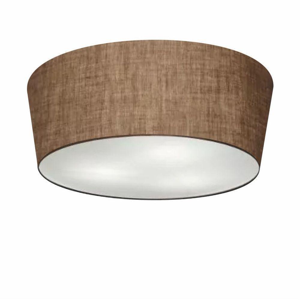 Plafon Cone Vivare Md-3004 Cúpula Em Tecido 15/50x40cm - Bivolt Café 127/220v - 1