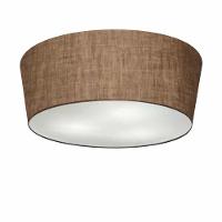 Plafon Cone Vivare Md-3004 Cúpula Em Tecido 15/50x40cm - Bivolt Café 127/220v - 1