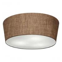 Plafon Cone Vivare Md-3004 Cúpula Em Tecido 15/50x40cm - Bivolt Café 127/220v - 3