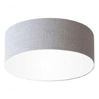 Plafon Cilíndrico Vivare Md-3005 Cúpula Em Tecido 40x12cm - Bivolt Rustico-cinza 127/220v - 3