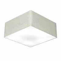 Plafon Quadrado Vivare Md-3012 Cúpula Em Tecido 21/50x50cm - Bivolt Rustico-cinza 127/220v - 1