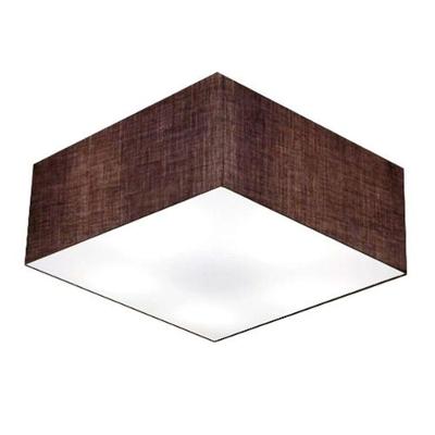 Plafon Quadrado Vivare Md-3012 Cúpula Em Tecido 21/50x50cm - Bivolt Café 127/220v