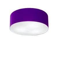 Plafon Cilíndrico Vivare Md-3005 Cúpula Em Tecido 40x12cm - Bivolt Roxo 127/220v - 1