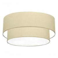 Plafon Duplo Cilíndrico Vivare Md-3017 Cúpula Em Tecido 50x40cm - Bivolt Algodão-crú 127/220v - 3