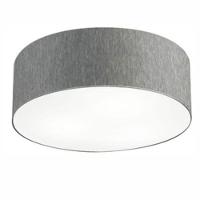 Plafon Cilíndrico Vivare Md-3006 Cúpula Em Tecido 60x15cm - Bivolt Rustico-cinza 127/220v - 1
