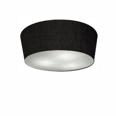 Plafon Cone Vivare Md-3003 Cúpula Em Tecido 12/40x35cm - Bivolt Preto 127/220v