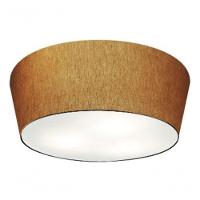 Plafon Cone Vivare Md-3003 Cúpula Em Tecido 12/40x35cm - Bivolt Palha 127/220v - 3