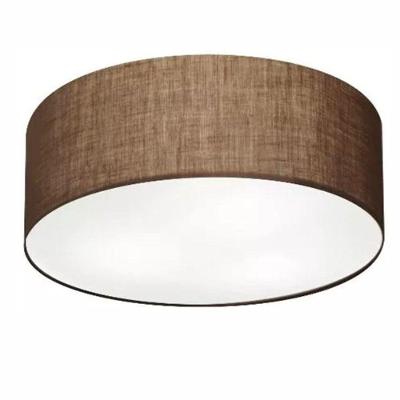 Plafon Cilíndrico Vivare Md-3006 Cúpula Em Tecido 60x15cm - Bivolt Café 127/220v