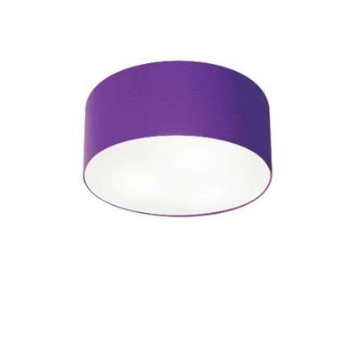 Plafon Cilíndrico Vivare Md-3010 Cúpula Em Tecido 30x12cm - Bivolt Roxo 127/220v