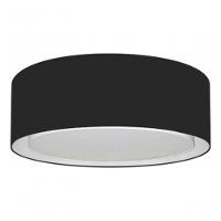 Plafon Cilíndrico Duplo Vivare Md-3038 Cúpula Em Tecido 80x30cm - Bivolt Preto 127/220v - 3