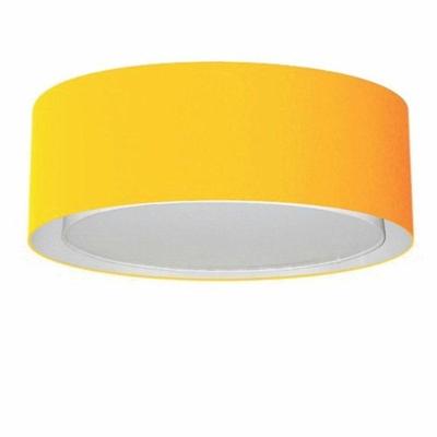 Plafon Cilíndrico Duplo Vivare Md-3038 Cúpula Em Tecido 80x30cm - Bivolt Laranja 127/220v