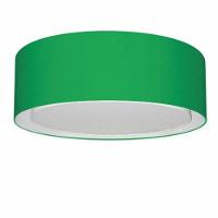 Plafon Cilíndrico Duplo Vivare Md-3037 Cúpula Em Tecido 60x25cm - Bivolt Verde-folha 127/220v - 1