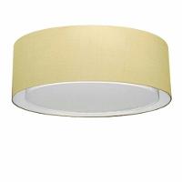 Plafon Cilíndrico Duplo Vivare Md-3038 Cúpula Em Tecido 80x30cm - Bivolt Algodão-crú 127/220v - 1