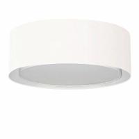 Plafon Cilíndrico Duplo Vivare Md-3037 Cúpula Em Tecido 60x25cm - Bivolt Branco 127/220v - 1