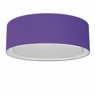 Plafon Cilíndrico Duplo Vivare Md-3037 Cúpula Em Tecido 60x25cm - Bivolt Roxo 127/220v
