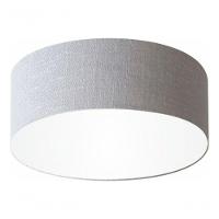 Plafon Cilíndrico Vivare Md-3047 Cúpula Em Tecido 45x15cm - Bivolt Rustico-cinza 127/220v - 3